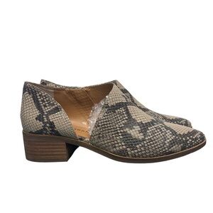 Lucky Brand Kenri Snakeskin Patterned Block Heel Shoes Women’s 6